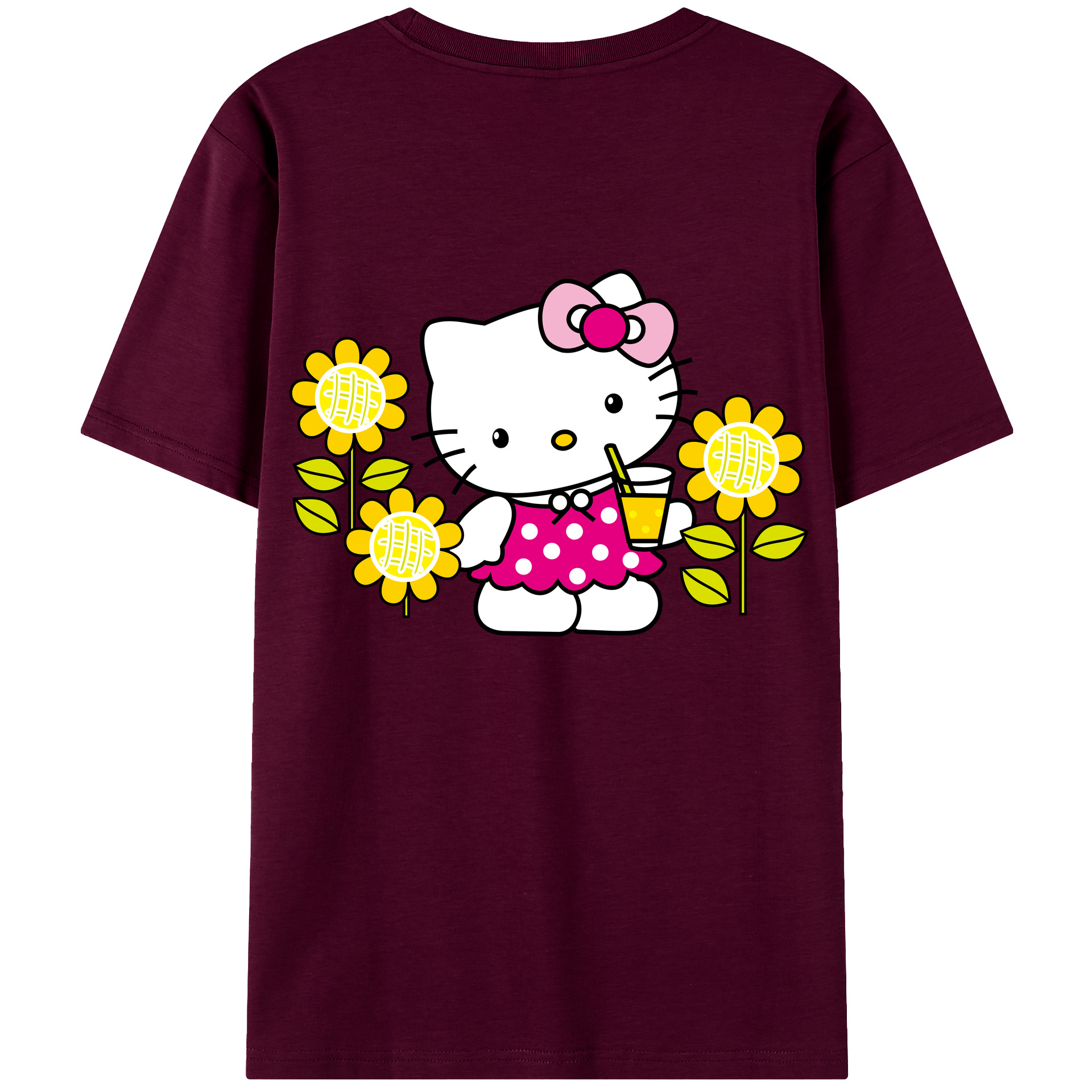 （画像用） Hello Kitty ハローキティ レディース半袖Tシャツ(バックプリント)